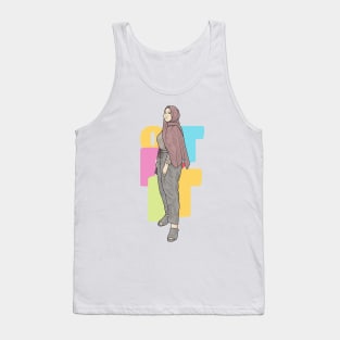 Beautiful Outfit Hijab Girl Tank Top